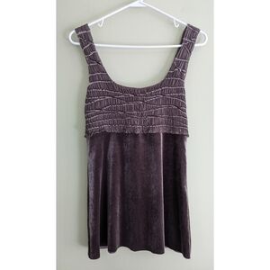 Bailey 44 Velvet Smocked Sleeveless Top Size Small